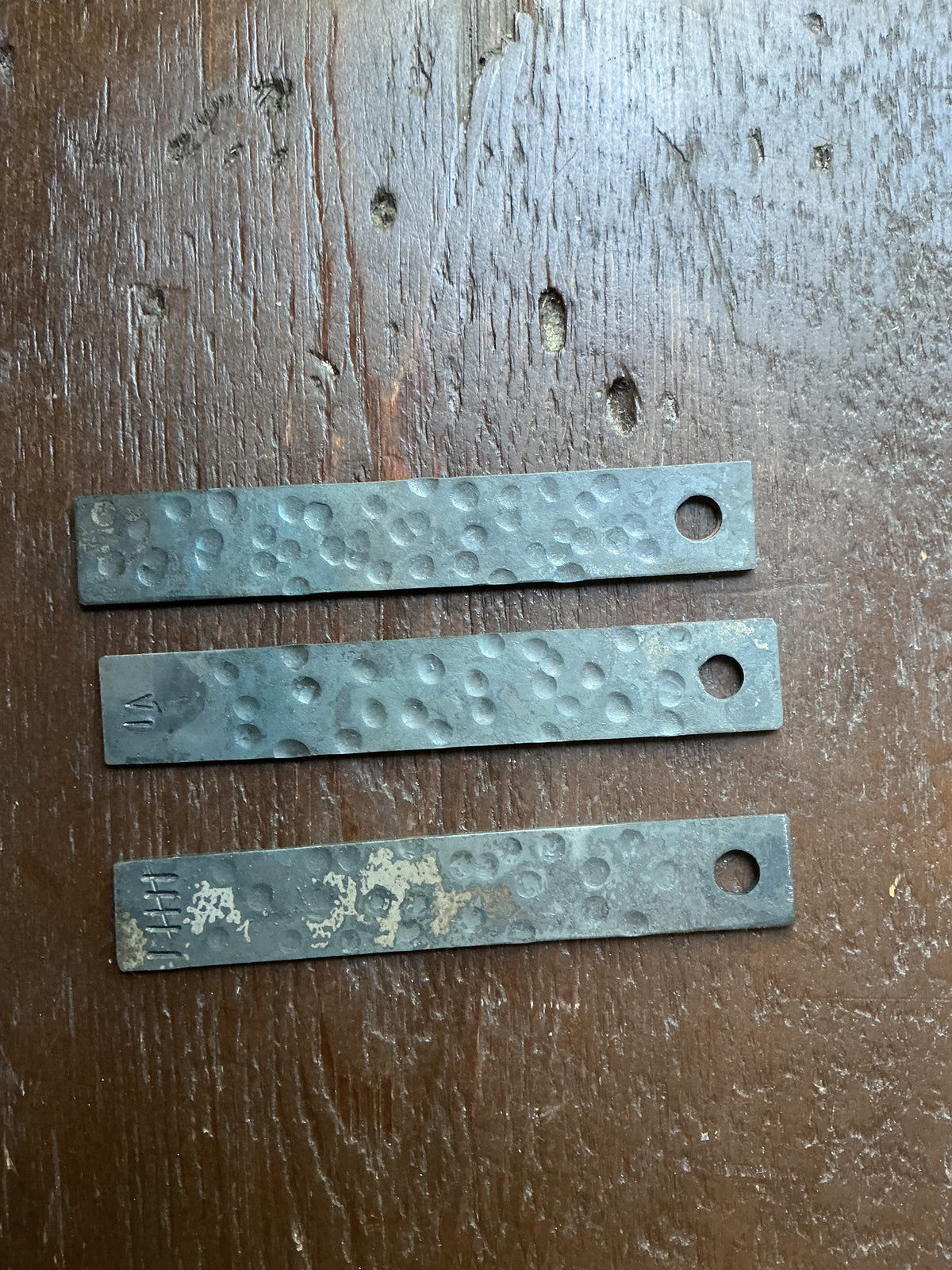 Hand Hammered Steel Bookmark | 6th Anniversary Gift with Dimpled Texture