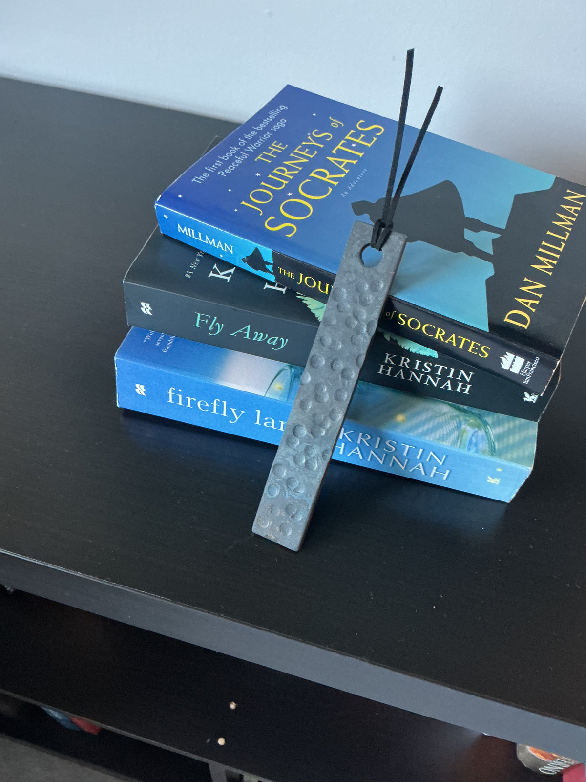 Hand Hammered Steel Bookmark | 6th Anniversary Gift with Dimpled Texture