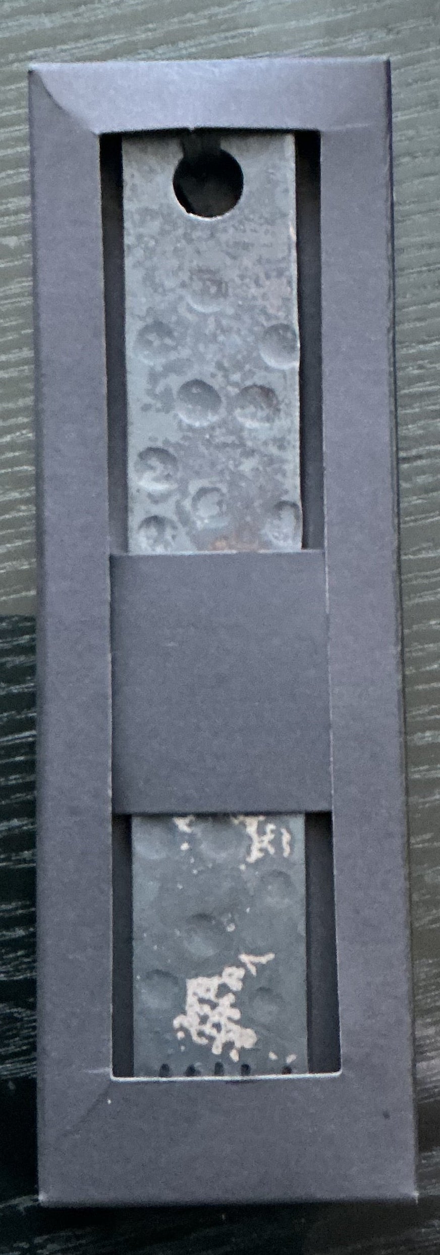 Hand Hammered Steel Bookmark | 6th Anniversary Gift with Dimpled Texture