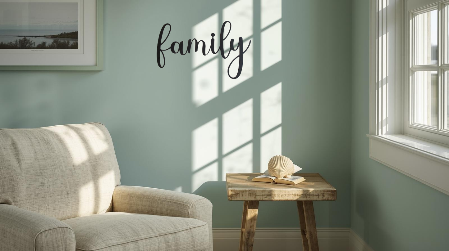 Family Metal Wall Art, Home Decor,  Handcrafted Sign