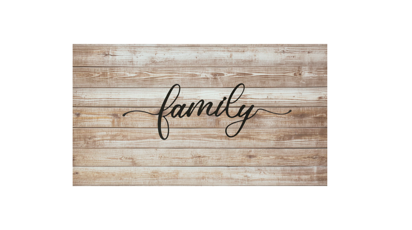 Family Metal Wall Art, Home Decor,  Handcrafted Sign Honey Font